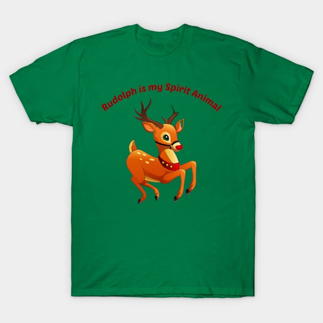 Rudolph Spirit Animal T-Shirt by marisaj4488